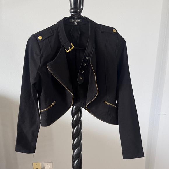 Shinestar Jackets & Blazers - Shinestar Black Blazer with Gold Accents